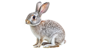 Friendly rabbit in its natural pose and habitat png