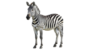 Zebra standing confidently in a natural pose png