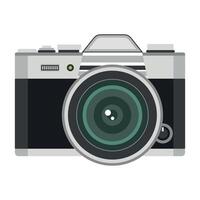 color icon of photo camera front view on white background vector