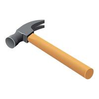 colored hammer icon on white background vector
