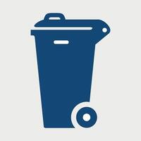 colored sign icon of trash container on white background vector