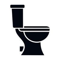 black and white monochrome toilet icon side view honey on white background vector