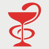 color sign icon medical symbol bowl with snake on white background vector