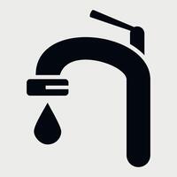 water tap icon isolated on white background vector