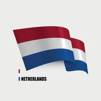 national flag of Netherlands on white background vector