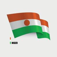 national flag of Niger on white background vector