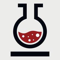 simple chemistry flask icon isolated on white background vector