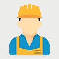 color icon of worker in vest and helmet on white background vector