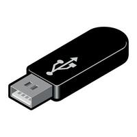 colored flash memory icon on white background vector