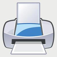 colored inkjet laser printer icon on white background vector