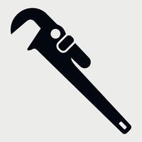 adjustable spanner icon on white background vector