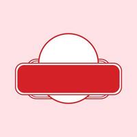Label icon illustration. Flat design style. Design element illustration of unique badge in red color. flat style icon badge vector