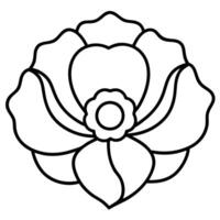 Poppy flower silhouette design vector