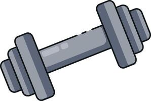 Dumbbell illustration in a simple cartoon style for fitness and gym concepts vector