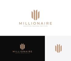 Luxury abstract shape logo design for business and consulting industry vector