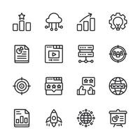 A set of icons for a computer program vector
