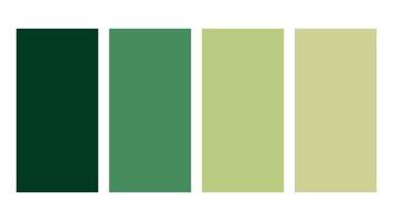 Forest Green, Emerald Green, Lint color palette. Set of bright color palette combination in rgb hex. Color palette for ui ux design. Abstract illustration for your graphic design, banner, poster vector