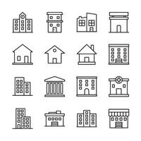 A set of buildings and a bank vector