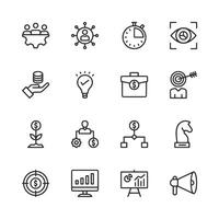 A set of icons that include a person holding a stack of money vector