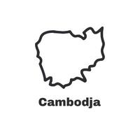A map of Cambodia is shown in black and white vector