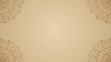 Simple Clean Subtle Detailed mandala corners with a warm beige Horizontal background vector