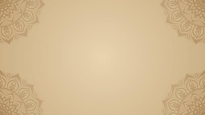 Simple Clean Subtle Detailed mandala corners with a warm beige Horizontal background
