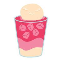 Soda Gembira Red soda mixed with milk is a typical Indonesian drink vector