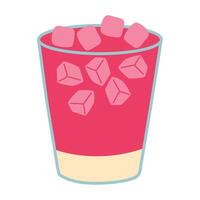 Red soda mixed with milk is a typical Indonesian drink is Soda Gembira vector