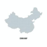 Illustration of a dotted China map isolated on a white background. Perfect for geographic, regional and designs. vector