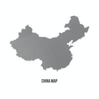 Illustration of a line pattern China map isolated on a white background. Perfect for geographic, regional and designs. vector