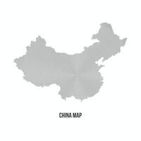 line pattern China map Illustration on a white background. Perfect for geographic, regional and artistic representations designs. vector