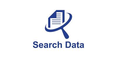 logo design combination of magnifying glass and data,document,folder,logo for data search,application,symbol,icon,idea,creative. vector