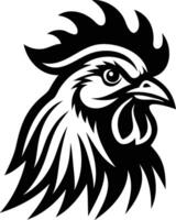 Detailed Chicken Head Silhouette Available on EPS File vector