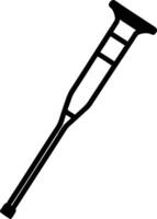 Durable Crutch Silhouette Available on EPS File vector