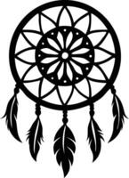 Ethereal Dream Catcher Silhouette Available on EPS File vector