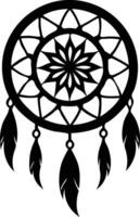 Boho Dream Catcher Silhouette Available on EPS File vector