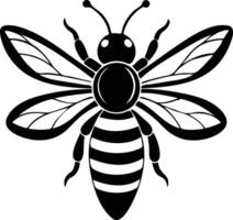 Flying Bee Silhouette Art Available on EPS File vector