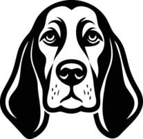 Basset Hound Dog Silhouette Front View Available on EPS File vector