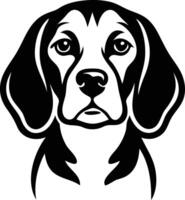 Beagle Dog Head Silhouette Available on EPS File vector