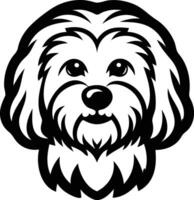 Bichon Frise Dog Silhouette Sitting Pose Available on EPS File vector
