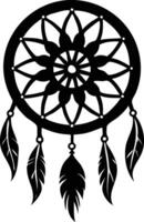 Sacred Dream Catcher Silhouette Available on EPS File vector
