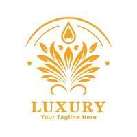 Simple Luxury Logo Design With Orange Concept vector