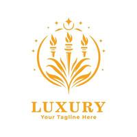 Luxury Simple Logo Illustration With Orange Concept vector