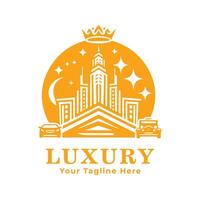 Luxury Simple Logo Design With Orange Concept vector