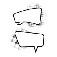 comic speech bubble with halftone background retro style vector
