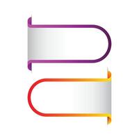 Orange Purple Web Banner Design on White Background vector