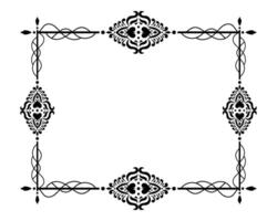 Floral Filigree Border in Ornamental Frame Style. vector