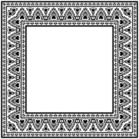 Floral Frame with Ornamental Filigree Border Element. vector