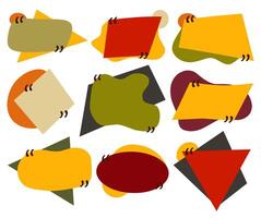 A vibrant collection of speech bubbles in various shapes and colors for creative design and communication projects. vector