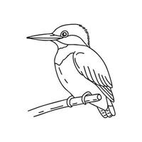 kingfisher perched on a branch, poised to dive into the water vector